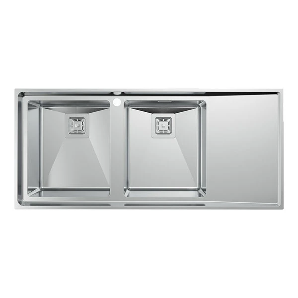 سینک دو کاسه نیمه فانتزی لگن چپ ابراه کوچک 120*60کد 260 با سیفون البرز-alborz